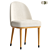 Elegant Cocoon Dining Chair 3D model small image 2