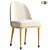 Elegant Cocoon Dining Chair 3D model small image 3