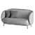 Designer Wooden Lounge Sofa Collection 3D model small image 3