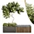 Urban Green Plant Bench Set 3D model small image 1