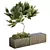 Urban Green Plant Bench Set 3D model small image 2