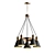 Grundy 5-Light Wagon Wheel Chandelier 3D model small image 1