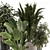 Modern Indoor Plants with Bau Pot - Set 1848 3D model small image 3