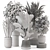 Modern Indoor Plants with Bau Pot - Set 1848 3D model small image 7