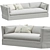 Elegant Belgian Slipcovered Sofa 3D model small image 1