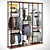  Modern Beige Wardrobe Set 3D model small image 1