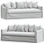 Elegant Dune Sofa in Oyster 3D model small image 1