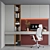 Modern Home Office Furniture Set 3D model small image 1