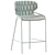 Nairobi Half-Bar Stool, Gray 3D model small image 6