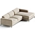Modern 2-Piece Sectional Comfort Sofa 3D model small image 2