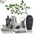 Modern Decorative Set with Statue 3D model small image 1