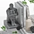 Modern Decorative Set with Statue 3D model small image 2