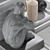 Modern Decorative Set with Statue 3D model small image 3