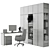 Multi-Functional Cabinet and Desk 3D model small image 5