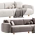 Modern Italian Dolmen Sofa Design 3D model small image 3