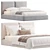 Elegant Upholstered Bed with Storage 3D model small image 1