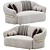 Elegant Madame Butterfly Sofa Flou 3D model small image 7