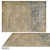 Handmade Wool Silk Rug Urban Design 3D model small image 1