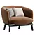 Elegance Embodied: LIVRE Armchair 3D model small image 1