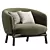 Elegance Embodied: LIVRE Armchair 3D model small image 2