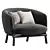 Elegance Embodied: LIVRE Armchair 3D model small image 3