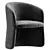 Elegant Fabric Easy Chair Design 3D model small image 3