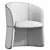 Elegant Fabric Easy Chair Design 3D model small image 4