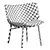 Chic Modern Fabric Easy Chair 3D model small image 6