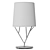 Modern Steel Table Lamp with Textile Shade 3D model small image 6