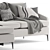 Modern High-Legged Corner Sofa 3D model small image 3