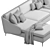 Modern High-Legged Corner Sofa 3D model small image 7