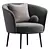 Modern Upholstered Armchair Model 3D model small image 3