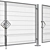 3D Mesh Gate, Fence & Gate Kit 3D model small image 4