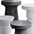 Rockstone Garden Tables Set, La Redoute 3D model small image 2