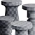 Rockstone Garden Tables Set, La Redoute 3D model small image 3