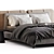 Luxurious Minotti Tatlin Soft Bed 3D model small image 3