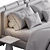 Luxurious Minotti Tatlin Soft Bed 3D model small image 5