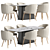 Elegant Boss Ceramics Calacatta Table 3D model small image 3