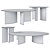 Elegant Modern Flou TABLES 3D model small image 3