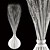 Dried Wheat Glass Vase Decor 3D model small image 7