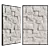 Stone Metal Abstract Wall Sculpture 3D model small image 2