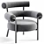 Modern Design Fabric Armchair 2025 3D model small image 2