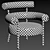 Modern Design Fabric Armchair 2025 3D model small image 7