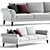Elegant SONATA 3 Seater Sofa 3D model small image 1