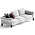 Elegant SONATA 3 Seater Sofa 3D model small image 2