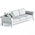 Elegant SONATA 3 Seater Sofa 3D model small image 3