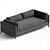 Modern Charcoal Sofa Stylish Design 3D model small image 2