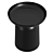 Sleek Black Round Side Table 3D model small image 2