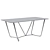 Modern Transparent Dining Table 1800mm 3D model small image 3