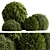 Evergreen Topiary Ball Bush 126 3D model small image 1